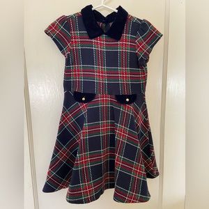 Girls’ size 5 dress, blue/red plaid by Janie and Jack